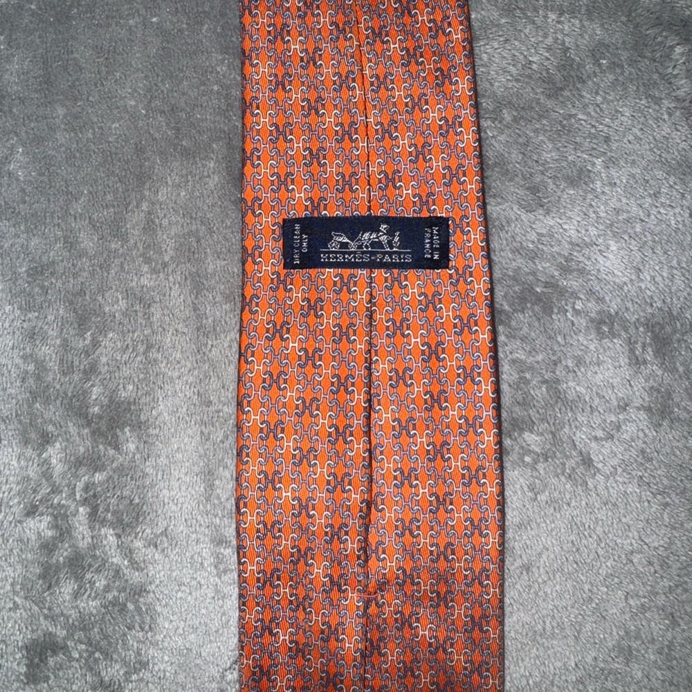 Orange Patterned Men's Tie